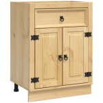 Vidaxl armoire avec tiroir ski brun miel 60 x 46 x 81, 5 cm pin massif