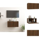 Vidaxl - armoire tv suspendue chne marron 60x30x30 cm bois d'ingnierie - meuble tv suspendu - armoire ...