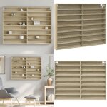 Vidaxl - armoire � vitrine ch�ne sonoma 100x8, 5x75 cm bois d'ing�nierie - meuble mural - biblioth�que ...