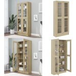 Vidaxl - armoire vitrine chêne sonoma 82, 5x30, 5x185, 5 cm bois ingénierie - bibliothèque - meuble tv ... Vidaxl - armoire vitrine chêne sonoma 82, 5x30, 5x185, 5 cm bois ingénierie - bibliothèque - meuble tv ...