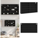 Vidaxl - armoire  vitrine noir 100x15x58 cm bois d'ingnierie - meuble mural - bibliothque murale - ...