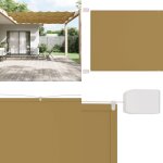 Vidaxl - auvent vertical beige 60x800 cm tissu oxford - parasol - voile d'ombrage - �cran de balcon - ...