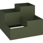 Vidaxl - cache - pot de jardin vert olive 100 x 100 x 60 cm acier Vidaxl - cache - pot de jardin vert olive 100 x 100 x 60 cm acier