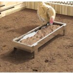 Vidaxl bac de nourrissage pour poules argent 80 x 28 x 13. 5 cm