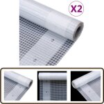 Vidaxl - bches leno 2 pcs 260 g / m 2x2 m blanc - bches de protection - bche impermable - bche ...