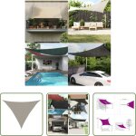 Vidaxl b�che solaire - voile d'ombrage 160 g / m� triangulaire 2, 5x2, 5x3, 5 m pehd