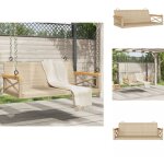 Vidaxl - balancelle beige 109x62x40 cm rsine tresse - balancelle jardin - chaise suspendue - fauteuil ...
