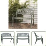 Vidaxl banc en aluminium - banc de jardin 102 cm aluminium coul� vert