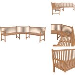 Vidaxl - banc d'angle de jardin 185x185x90 cm bois de teck solide - banc de jardin - banc d'angle - mobilier ... Vidaxl - banc d'angle de jardin 185x185x90 cm bois de teck solide - banc de jardin - banc d'angle - mobilier ...