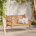Vidaxl - banc balan�oire marron 114 x 60 x 64 cm bois de teck solide