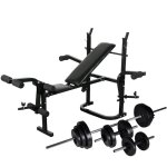 Vidaxl - banc d'entraînement avec support de poids jeu d'haltères 30, 5kg Vidaxl - banc d'entraînement avec support de poids jeu d'haltères 30, 5kg