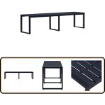 Vidaxl - banc de jardin 180 cm panneau ps noir - banc de jardin - mobilier de jardin - banc extrieur ...