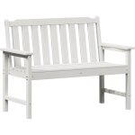 Vidaxl - banc de jardin avec coussin blanc 120 x 59 x 88cm plastique