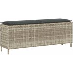 Vidaxl - banc de jardin coussin gris clair 110x30x40, 5 cm rsine tresse