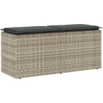 Vidaxl - banc de jardin coussin gris clair 110x40x44 cm rsine tresse
