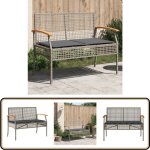 Vidaxl - banc de jardin avec coussin gris résine tressée et acacia - banc de jardin - fauteuil de jardin ... Vidaxl - banc de jardin avec coussin gris résine tressée et acacia - banc de jardin - fauteuil de jardin ...