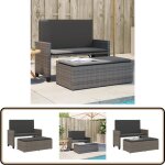 Vidaxl - banc de jardin avec coussins et repose - pied gris résine tressée - banc de jardin - chaise ... Vidaxl - banc de jardin avec coussins et repose - pied gris résine tressée - banc de jardin - chaise ...