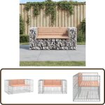 Vidaxl - banc jardin design gabion 143x71x65, 5 cm bois massif de douglas - banc de jardin - mobilier ...
