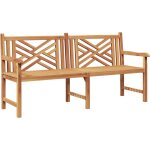 Vidaxl - banc de jardin marron 180 x 60 x 90 cm bois de teck solide Vidaxl - banc de jardin marron 180 x 60 x 90 cm bois de teck solide