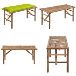 Vidaxl - banc de jardin pliable avec coussin 118 cm bambou - banc de jardin - banc pliable - mobilier ... Vidaxl - banc de jardin pliable avec coussin 118 cm bambou - banc de jardin - banc pliable - mobilier ...