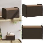 Vidaxl - banc de rangement et coussin marron 80x51x52 cm résine tressée - banc de jardin - meuble de ... Vidaxl - banc de rangement et coussin marron 80x51x52 cm résine tressée - banc de jardin - meuble de ...