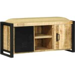Vidaxl - banc de rangement marron bois de manguier massif