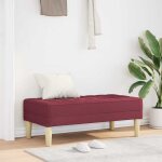 Vidaxl - banc rouge bordeaux 113 x 57 x 39 cm tissu