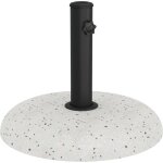 Vidaxl - pied de parasol blanc, noir 45 x 45 x 40 cm béton, métal Vidaxl - pied de parasol blanc, noir 45 x 45 x 40 cm béton, métal
