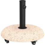 Vidaxl - pied de parasol jaune, noir 45 x 45 x 40 cm bton, mtal