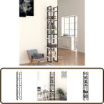 Bibliothque  6 niveaux blanc 40x30x210 cm bois ingnierie - bibliothque blanche - bibliothque industrielle ...