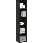 Biblioth�que noir 40x30x189 cm bois d'ing�nierie - vidaxl
