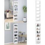 Bibliothque / sparateur de pice blanc 40x30x198 cm - bibliothque blanche - meuble rangement - tagre ...