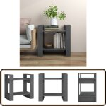 Vidaxl - bibliothque / sparateur de pice gris 60x35x57 cm pin massif - bibliothque - bibliothque ...