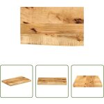Vidaxl bois massif - dessus de table 60x40x2, 5 cm bord vif bois massif manguier brut