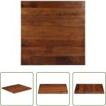 Vidaxl bois de teck - dessus de table 70x70x2, 5 cm carr� bois massif de r�cup�ration