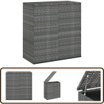 Vidaxl - boîte à coussins de jardin résine tressée 100x49x103, 5 cm gris - coffre de jardin - rangement ... Vidaxl - boîte à coussins de jardin résine tressée 100x49x103, 5 cm gris - coffre de jardin - rangement ...