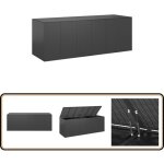 Bote  coussins de jardin rsine tresse 291x100, 5x104 cm noir - coffre de jardin - rangement extrieur ...