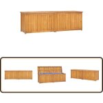 Bote de jardin 175x50x55 cm bois massif de teck - coffre de jardin - rangement extrieur - meuble de ...