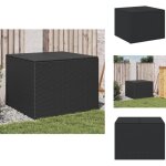 Bote de rangement de jardin noir 291l rsine tresse - bote de rangement jardin - coffre de jardin ...