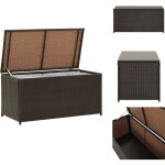 Vidaxl - boîte de rangement de jardin résine tressée 100x50x50 cm marron - banc de rangement - coffre ... Vidaxl - boîte de rangement de jardin résine tressée 100x50x50 cm marron - banc de rangement - coffre ...