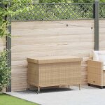 Bo�te de rangement de jardin et roues r�sine tress�e - vidaxl