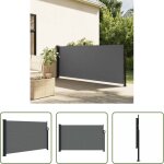 Vidaxl brise - vue jardin - store lat�ral r�tractable anthracite 120 x 500 cm