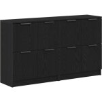 Bahut chêne noir 180 x 30 x 70 cm bois d'ingénierie vidaxl Bahut chêne noir 180 x 30 x 70 cm bois d'ingénierie vidaxl