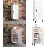 Vidaxl - buffet blanc 34, 5x34x90 cm bois d'ing�nierie - buffet - meuble de rangement - commode - mobilier ...