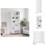 Vidaxl - buffet blanc 69, 5x32, 5x180 cm bois d'ing�nierie - buffet design moderne - meuble rangement ...
