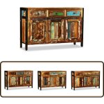 Vidaxl - buffet bois de rcupration massif 120x35x76 cm - buffet ancien - buffet rustique - mobilier ...