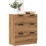 Buffet ch�ne artisanal 60x30x70 cm bois d'ing�nierie - vidaxl
