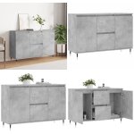Vidaxl - buffet gris bton 104x35x70 cm bois d'ingnierie - buffet design moderne - buffet rangement ...