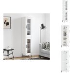 Vidaxl - buffet haut blanc 34, 5x34x180 cm bois d'ingénierie - buffet design moderne - meuble rangement ... Vidaxl - buffet haut blanc 34, 5x34x180 cm bois d'ingénierie - buffet design moderne - meuble rangement ...