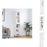 Vidaxl - buffet haut blanc 34, 5x34x180 cm bois d'ingénierie - buffet design moderne - meuble rangement ... Vidaxl - buffet haut blanc 34, 5x34x180 cm bois d'ingénierie - buffet design moderne - meuble rangement ...